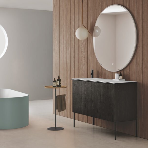 Composizione bagno 20.20 numero 12 con lavabo in ceramica e mobile della collezione Acquaceramica Colavene per arredo bagno – Tuttidea