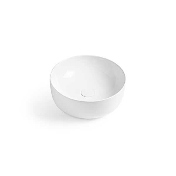 Lavabo da appoggio rotondo in ceramica bianca Ciotole Colavene per arredo bagno – Tuttidea