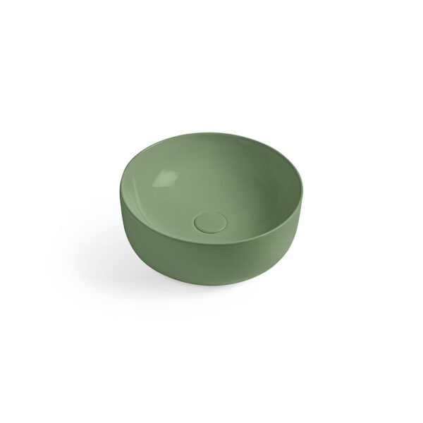 Lavabo da appoggio rotondo in ceramica verde bamboo Ciotole Colavene per arredo bagno – Tuttidea