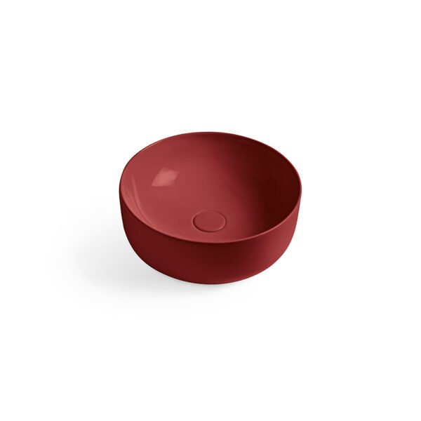 Lavabo da appoggio rotondo in ceramica vinaccia lucido Ciotole Colavene per arredo bagno – Tuttidea
