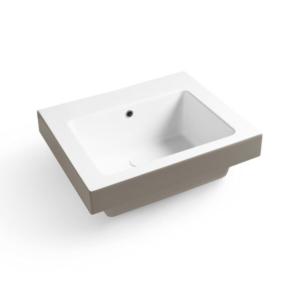 Lavabo da appoggio o sospeso in ceramica Alaqua Bicolore Matera Matt Colavene per arredo bagno e arredo lavanderia – Tuttidea