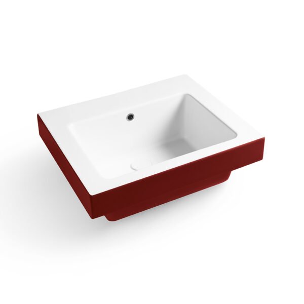 Lavabo da appoggio o sospeso in ceramica Alaqua Bicolore Vinaccia Lucido Colavene per arredo bagno e arredo lavanderia – Tuttidea