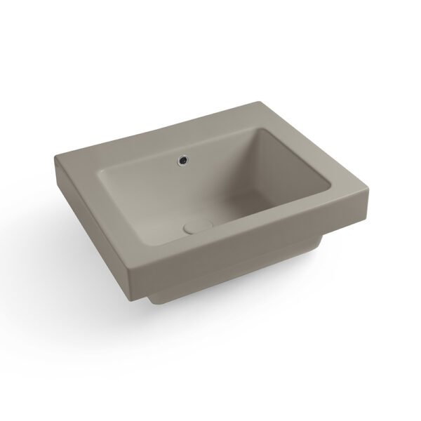 Lavabo da appoggio o sospeso in ceramica Alaqua Monocolore Matera Matt Colavene per arredo bagno e arredo lavanderia – Tuttidea