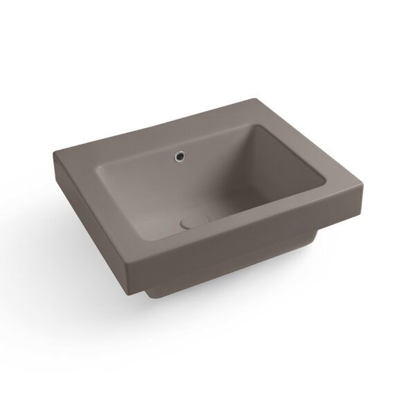 Lavabo da appoggio o sospeso in ceramica Alaqua Monocolore Siena Matt Colavene per arredo bagno e arredo lavanderia – Tuttidea