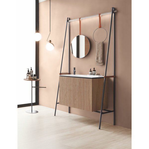 Lavabo in ceramica con struttura Altalena 20.20 composizione 1 Acquaceramica Colavene per arredo bagno – Tuttidea