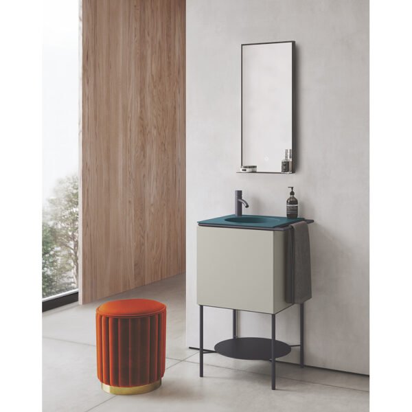 Lavabo in ceramica con mobile Cubo 20.20 composizione 7 Acquaceramica Colavene per arredo bagno – Tuttidea