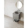Lavabo in ceramica con mobile Cubo 20.20 composizione 9 della collezione Acquaceramica Colavene per arredo bagno – Tuttidea