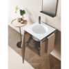 Lavabo in ceramica con mobile Cubo sospeso 20.20 composizione 6 vista alternativa Acquaceramica Colavene per arredo bagno – Tuttidea