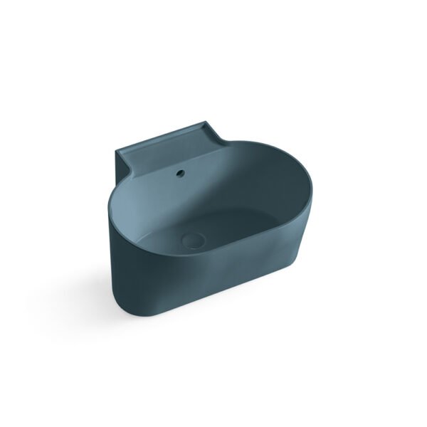 Lavabo in ceramica Petrolio Lucido e Petrolio Matt della collezione Tino e Tina Acquaceramica Colavene per arredo bagno e arredo lavanderia – Tuttidea
