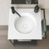Lavabo in ceramica con struttura Pilotì 20.20 composizione 5 vista alternativa Acquaceramica Colavene per arredo bagno – Tuttidea