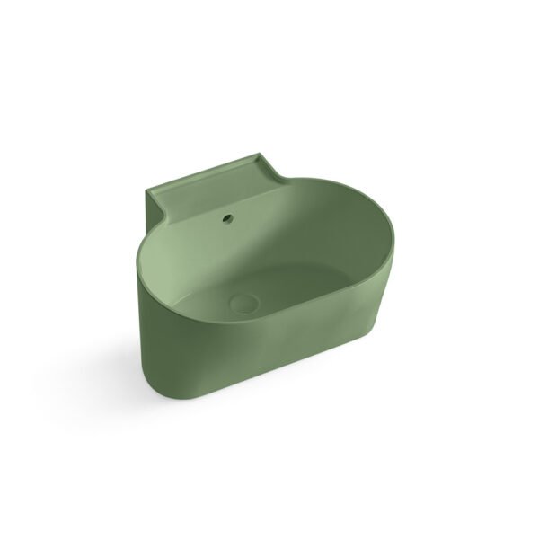 Lavabo in ceramica Verde Bamboo Lucido e Verde Bamboo Matt della collezione Tino e Tina Acquaceramica Colavene per arredo bagno e arredo lavanderia – Tuttidea