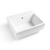 Lavabo da appoggio o sospeso in ceramica Colavene Collezione Volant, variante Bicolore Bianco Matt, per arredo bagno e arredo lavanderia – Tuttidea