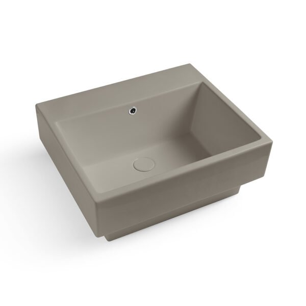 Lavabo da appoggio o sospeso in ceramica Colavene Collezione Volant, variante Matera Matt, per arredo bagno e arredo lavanderia – Tuttidea
