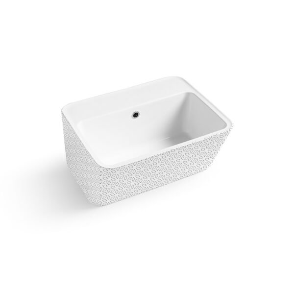 Lavabo in ceramica Wynn Grafika 2 Acquaceramica Colavene, vista prodotto per arredo bagno e arredo lavanderia – Tuttidea