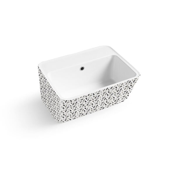 Lavabo in ceramica Wynn Grafika 3 Acquaceramica Colavene, vista prodotto per arredo bagno e arredo lavanderia – Tuttidea