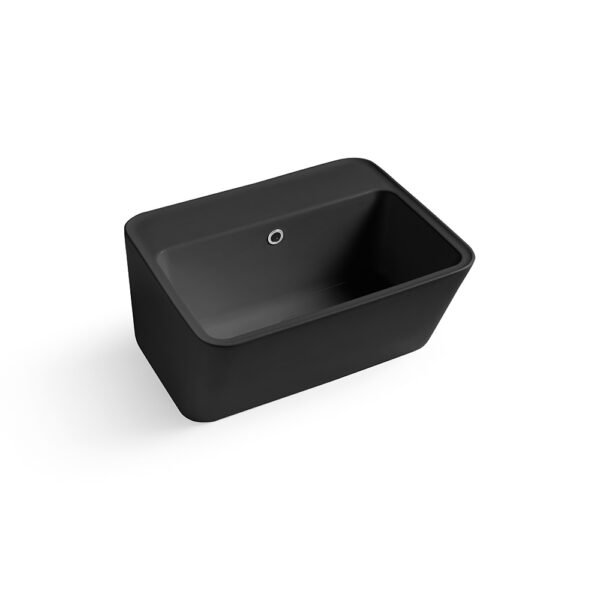 Lavabo in ceramica Colavene Collezione Wynn, variante Nero Matt, per arredo bagno e arredo lavanderia – Tuttidea