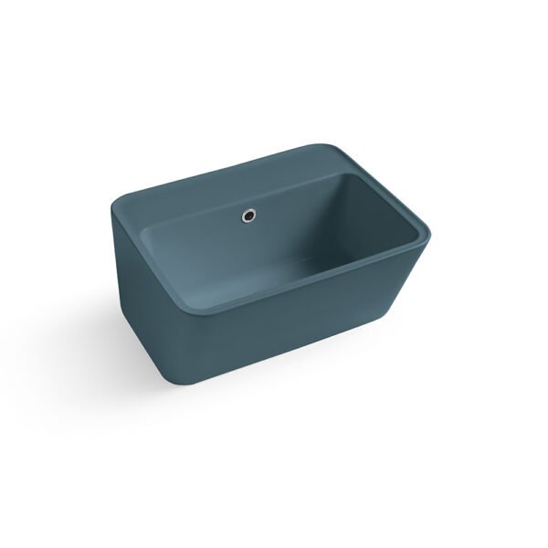 Lavabo in ceramica Colavene Collezione Wynn, variante Petrolio Lucido e Petrolio Matt, per arredo bagno e arredo lavanderia – Tuttidea