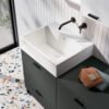 Lavabo da appoggio o sospeso in ceramica Collezione Volant Bianco Acquaceramica Colavene, vista aggiuntiva 3, per arredo bagno e arredo lavanderia – Tuttidea