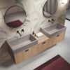 Lavabo da appoggio o sospeso in ceramica Collezione Volant Matera Matt Acquaceramica Colavene, vista aggiuntiva 2, per arredo bagno e arredo lavanderia – Tuttidea