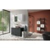 Mobile bagno completo a terra con lavabo in ceramica Collezione Volant 1 Acquaceramica Colavene, vista principale, per arredo bagno e arredo lavanderia – Tuttidea