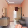 Mobile bagno completo sospeso con lavabo in ceramica Collezione Alaqua 6 Acquaceramica Colavene, vista alternativa, per arredo bagno e arredo lavanderia – Tuttidea