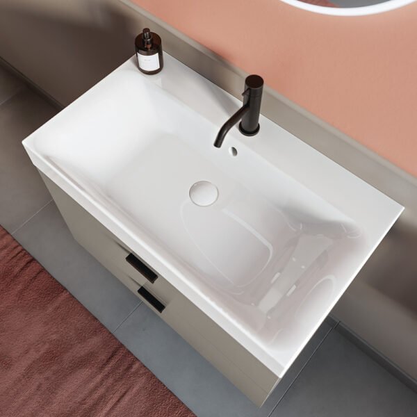 Mobile bagno con lavabo in ceramica Cento Colavene composizione 2 vista alternativa per arredo bagno – Tuttidea