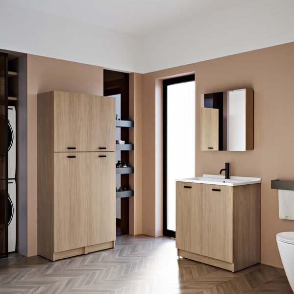 Mobile bagno con lavabo in ceramica Large Acquaceramica Colavene, composizione 2 per arredo bagno e arredo lavanderia – Tuttidea