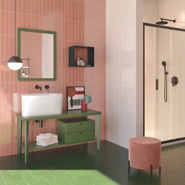 Mobile bagno o lavanderia completo con lavabo in ceramica Collezione Tino e Tina 5 Acquaceramica Colavene, vista principale, per arredo bagno e arredo lavanderia – Tuttidea