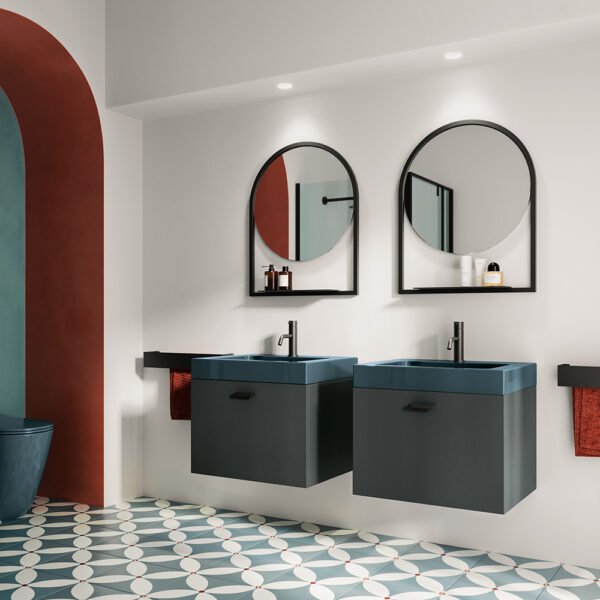 Mobile bagno sospeso con cassetto Collezione Alaqua 5 Acquaceramica Colavene, vista principale, per arredo bagno e arredo lavanderia – Tuttidea