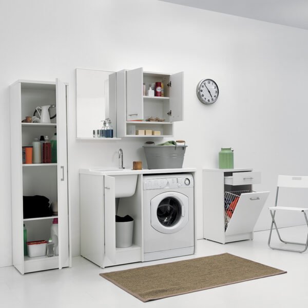 Mobile lavatoio con inserimento lavatrice 106×60×H90 cm Domestica Colavene per arredo lavanderia – Tuttidea