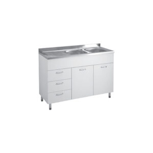 Sottolavello con lavello inox 120x50xh91,5 cm Cucina Facile Colavene