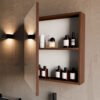 Specchio contenitore aperto con anta e ripiani interni Acquaceramica Colavene per arredo bagno e arredo lavanderia – Tuttidea