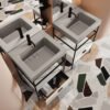 Struttura quadrello con cassetto Collezione Alaqua 1 Acquaceramica Colavene, vista alternativa, per arredo bagno e arredo lavanderia – Tuttidea