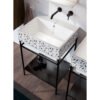 Struttura quadrello con piano in metallo Collezione Volant Acquaceramica Colavene, vista alternativa, per arredo bagno e arredo lavanderia – Tuttidea
