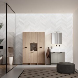 Colonna bagno/lavanderia portascopa a terra 40x38xh177 cm Acquaceramica Colavene