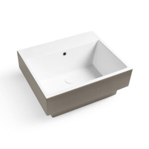 Volant lavabo in ceramica Bicolore 45/50/60/75 x 50 cm Matera Matt Acquaceramica Colavene