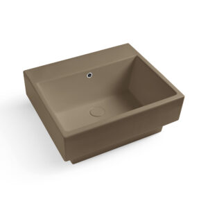 Volant lavabo in ceramica monocolore 45/50/60/75 x 50 cm Terra Matt Acquaceramica Colavene