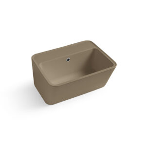 Wynn lavabo in ceramica monocolore 50/60/70 cm Terra Lucido Acquaceramica Colavene