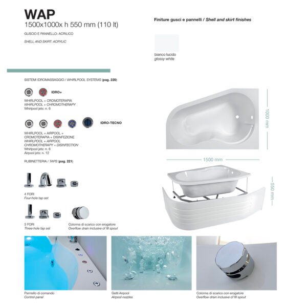 Vasca da bagno Wap Colacril per arredo bagno – Tuttidea