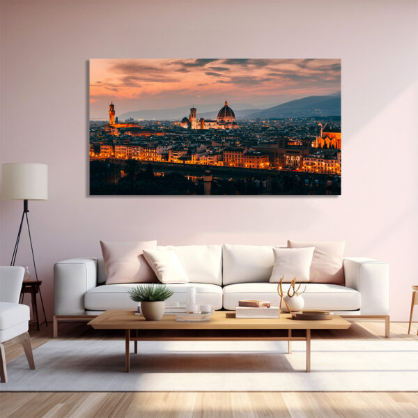 Quadro Stampa su tela Panorama Firenze Telligraf