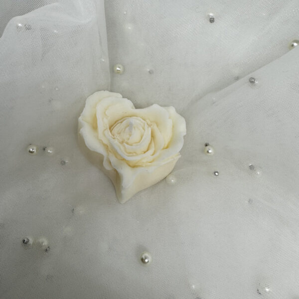 Candela cuore di rosa di cera di soia fatto a mano Ale Home Decor