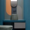 Lavabo da appoggio in ceramica 44,5x34,5 cm Collezione Vis AXA per arredo bagno – Tuttidea