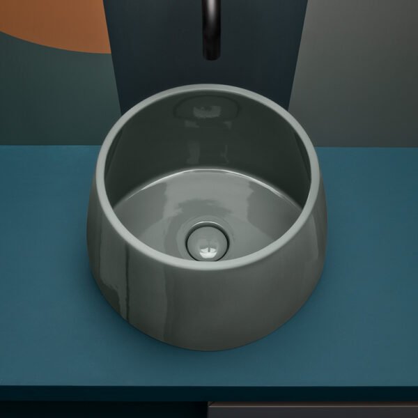 Lavabo da appoggio in ceramica 44,5x34,5 cm Collezione Vis AXA vista prodotto per arredo bagno – Tuttidea