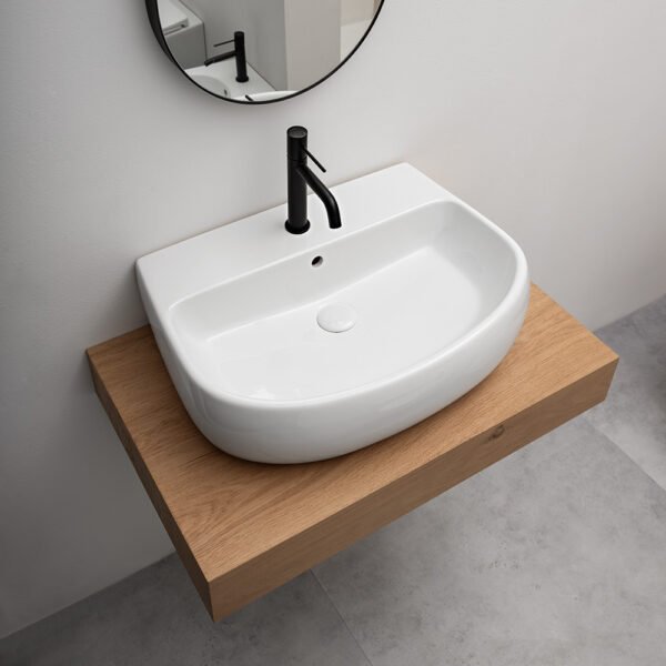 Lavabo da appoggio in ceramica Collezione Avani AXA per arredo bagno – Tuttidea