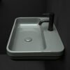 Lavabo da appoggio rettangolare in ceramica 60/80/100 cm Collezione Legacy AXA per arredo bagno – Tuttidea