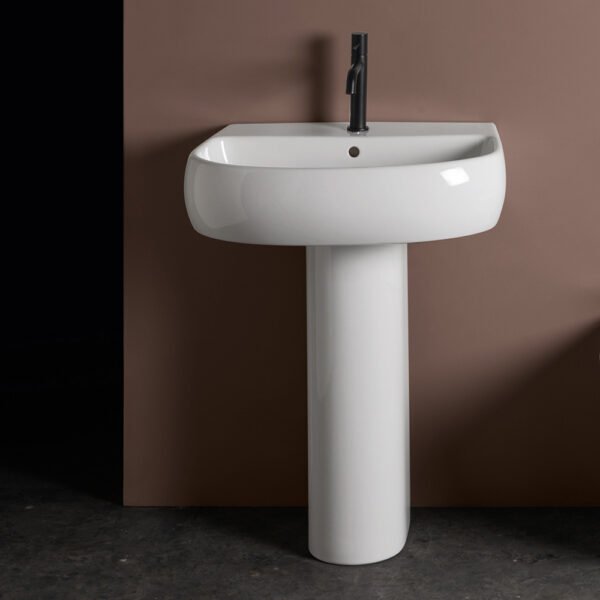 Lavabo su colonna in ceramica Collezione Avani AXA per arredo bagno – Tuttidea