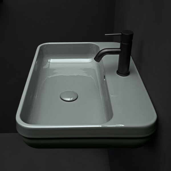 Lavabo d'appoggio rettangolare in ceramica Collezione Legacy Axa Ceramica
