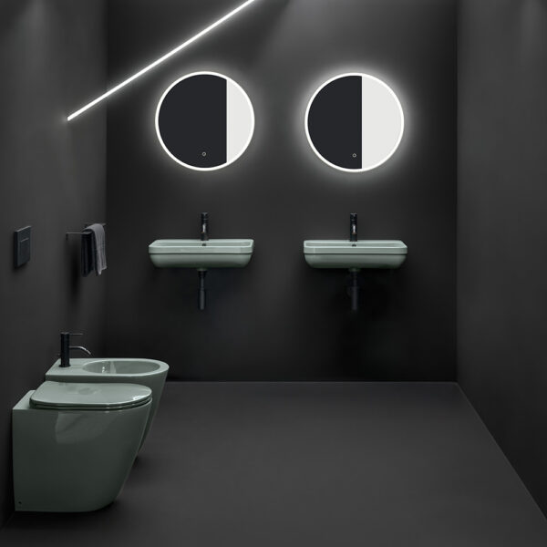 Lavabo sospeso rettangolare in ceramica Collezione Legacy Axa Ceramica