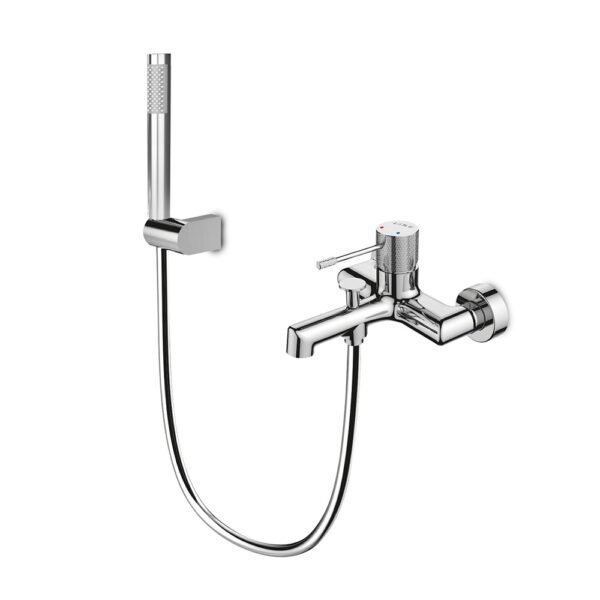 Miscelatore vasca da bagno a parete con erogatore e kit doccia Collezione Iseo LaBlù rubinetteria e arredo bagno – Tuttidea