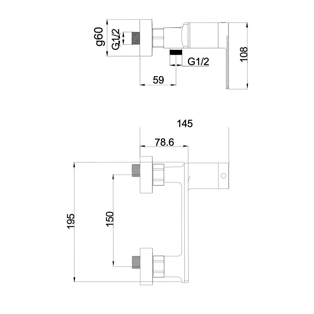Miscelatore Doccia Esterno con Kit Doccia Collezione Braies LaBlù Miscelatore Doccia Esterno con Kit Doccia Collezione Braies LaBlù